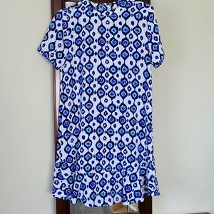 Short Sleeve Patterned Dress